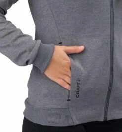 SPARTAN By CRAFT Icon Zip Hood - Women's -Sportswear Store CRAFT Womens Icon FZ Hoodie Grey 6