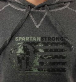 SPARTAN By CRAFT Strong Flag Hoodie - Men's -Sportswear Store SPARTAN Craft Mens Strong Flag Hoodie Grey 4