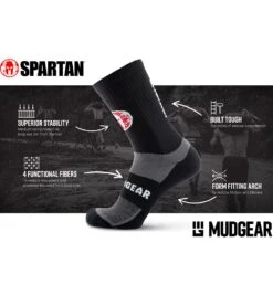 SPARTAN MudGear Crew Sock 13 SPARTAN MudGear Crew Sock -Sportswear Store SPARTAN Mud Gear Crew Sock Unisex Black 7