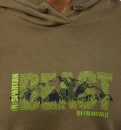 SPARTAN Beast Crop Hoodie - Women's -Sportswear Store SPARTAN Women Beast Hoodie Olive 4