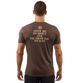 SPARTAN Show No Mercy Tee - Men's -Sportswear Store Spartan Mens Show No Mercy Tee Brown 3