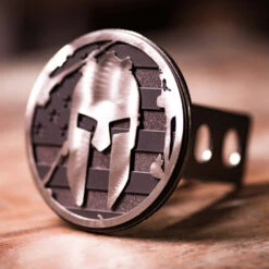 SPARTAN Flag Trailer Hitch Cover - Black -Sportswear Store Spartan Flag Hitch 4