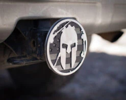 SPARTAN Flag Trailer Hitch Cover - Black -Sportswear Store Spartan Flag Hitch 8