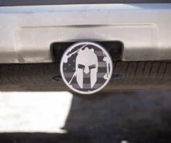 SPARTAN Flag Trailer Hitch Cover - Black -Sportswear Store Spartan Flag Hitch 9