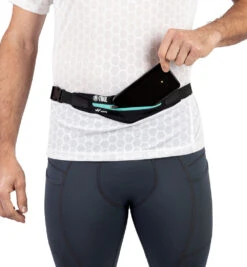 SPARTAN By Weis Running Belt -Sportswear Store Weis Spartan Slim Running Belt Black Teal 3